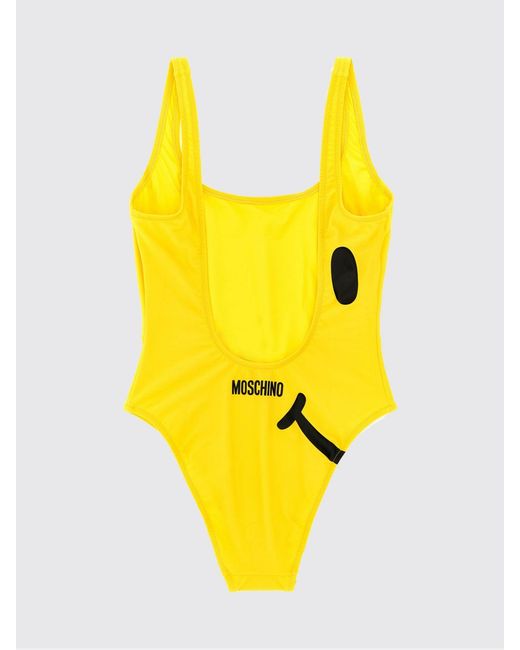 Moschino Couture Yellow Printed One-Piece Swimsuit