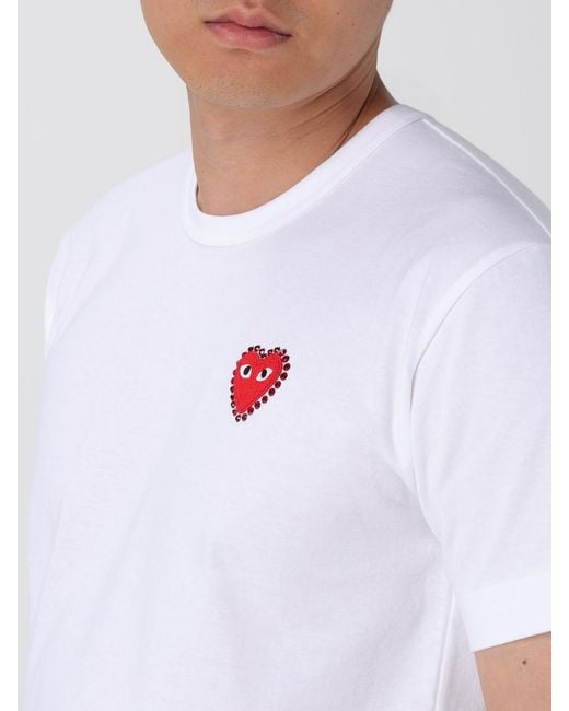 COMME DES GARÇONS PLAY White Play Heart Logo Tee for men
