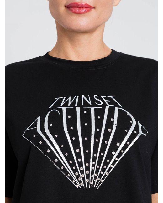 Camiseta Mujer Twinset de color Black