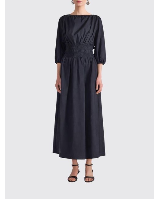 Liviana Conti Blue Cotton Blend Nilufar Dress