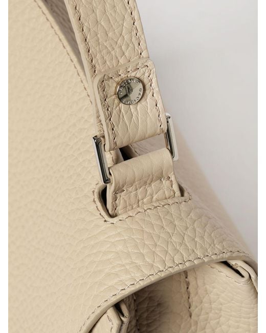 Orciani Natural Sveva Soft Hammered Leather Bag