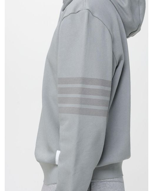 Thom Browne Gray Cotton Hoodie for men