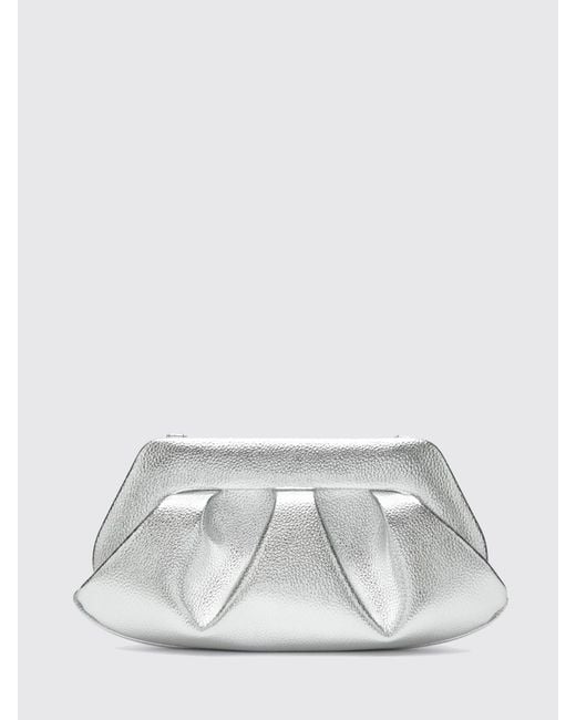 THEMOIRÈ White Themoir&Egrave Bios Laminated Vegan Leather Clutch