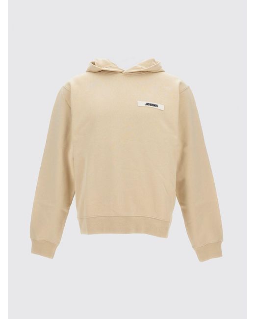Jacquemus Natural Hooded Sweatshirt With Logo for men