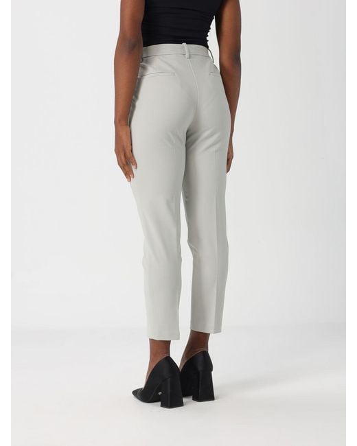 Pinko Gray Bello Stretch Viscose Blend Trousers