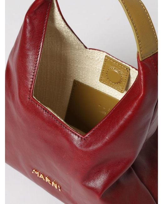 Marni Red Mini Calfskin Handbag