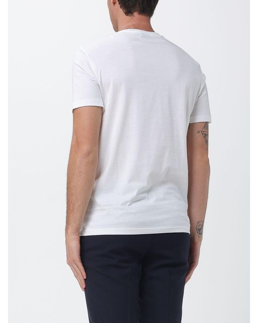 ARMANI EXCHANGE White Cotton T-Shirt With Logo for men