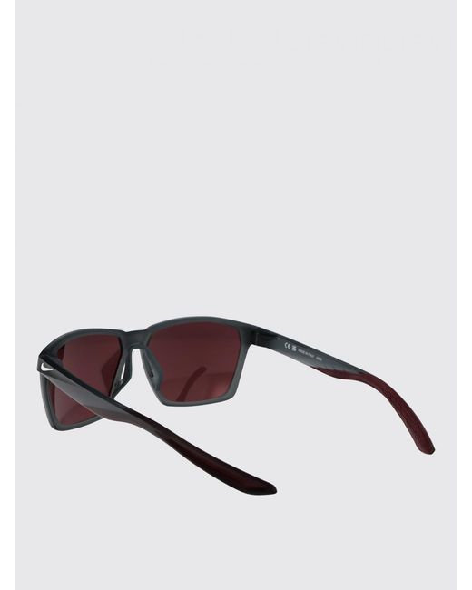 Nike Gray Maverick Acetate Sunglasses With Logo