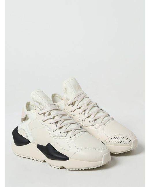 Sneakers Kaiwa in pelle e neoprene stretch di Y-3 in White da Uomo