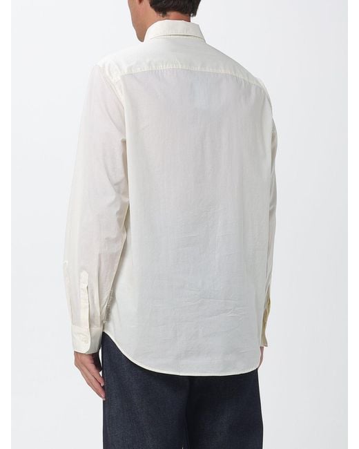ARMANI EXCHANGE White Cotton Poplin Shirt for men
