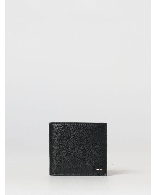 Boss White Grained Synthetic Leather Wallet for men