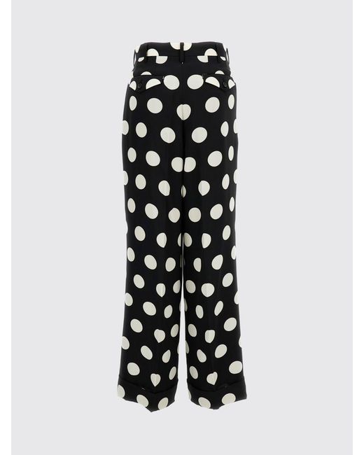 Junya Watanabe White High-Waisted Polka Dot Crêpe Wide-Leg Pants