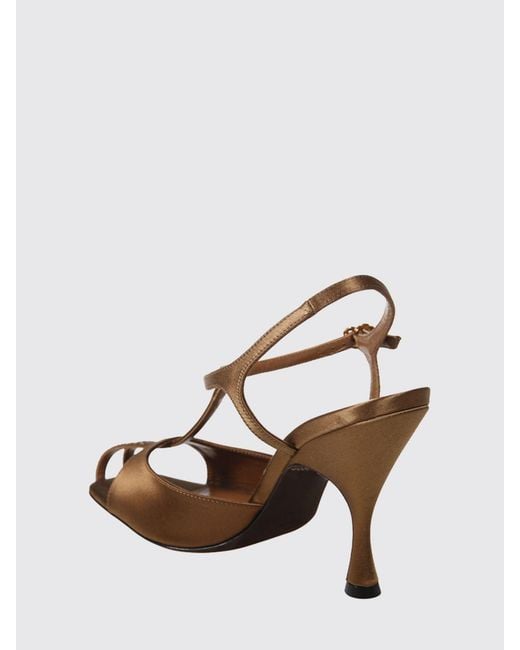 Herbert Levine Natural Hidden Gem Satin Sandal With Rhinestones
