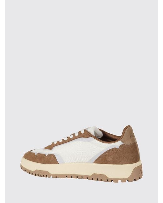 Autry Natural Wildpace Low Leather And Mesh Sneakers With Contrast Logo And Serrated Sole for men