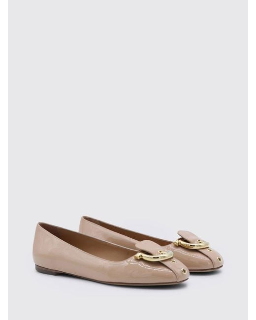 Ferragamo Multicolor Gancini Patent Leather Ballerina