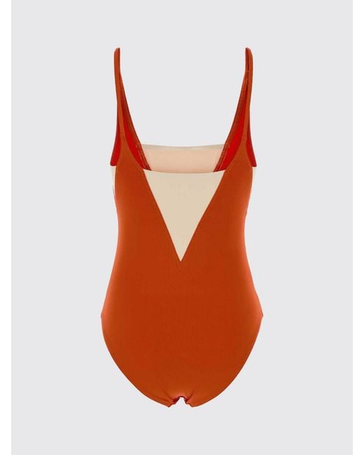 Eres Red Nylon One Piece Swimsuit