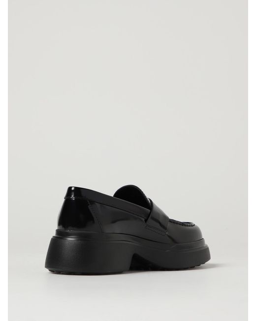 Tod's Black Brushed Leather Loafers