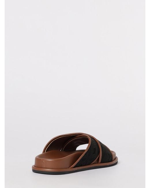 Max Mara Black Canvas And Leather Sandals