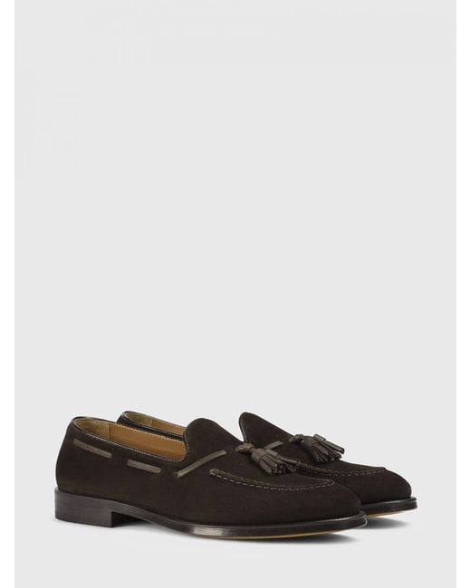 Doucal's White Suede Loafers With Tassels for men