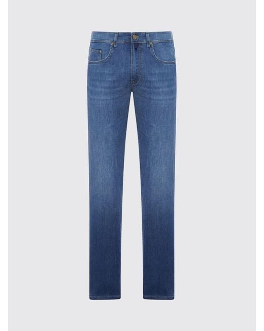 Incotex Blue Slim Fit Cotton Denim Jeans for men