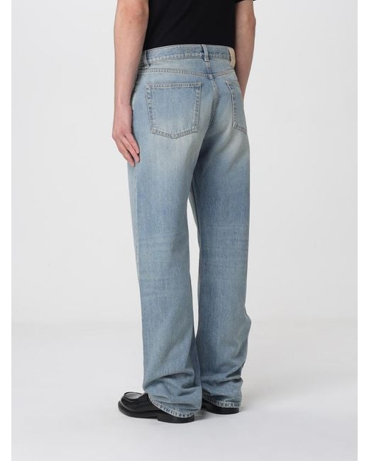 McQueen Blue Straight Denim Jeans for men