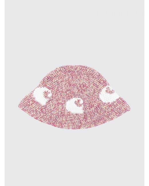 Carhartt Pink Cane Cotton Hat With Jacquard Logo for men
