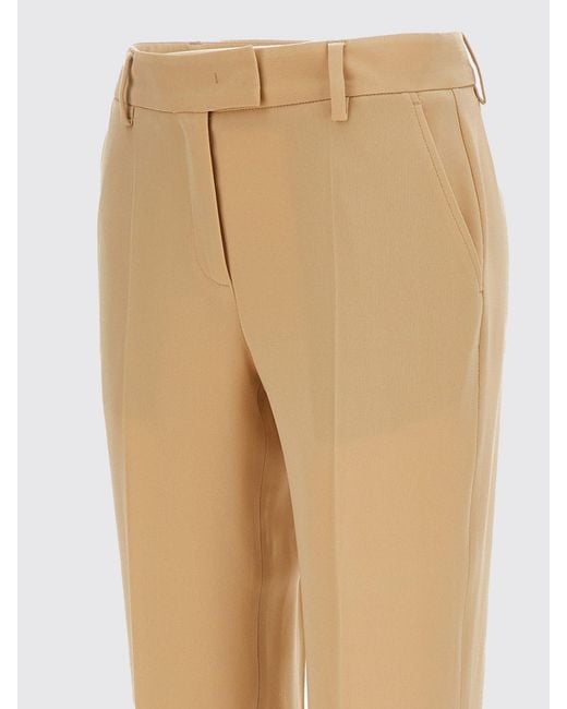 Alberto Biani Natural Slim Fit Technical Crêpe Chino Trousers With Belt Loops