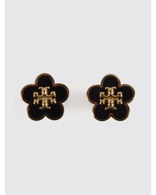 Tory Burch Metallic Floral Stud Earrings