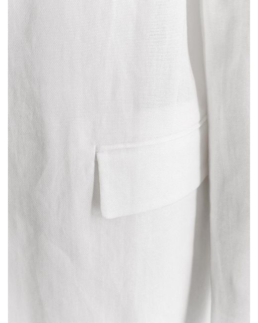 Brunello Cucinelli White Two-Button Single-Breasted Cotton Blazer for men