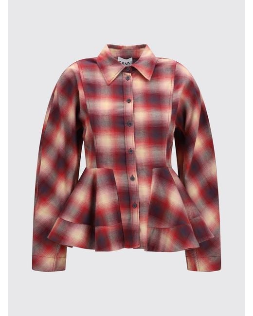 Ganni Red Shirt