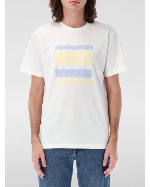 Camiseta Hombre A.P.C. de hombre de color White
