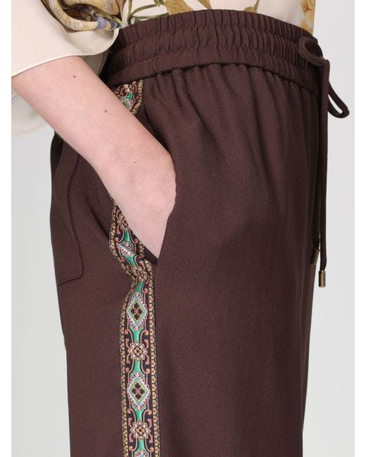 Etro Brown Drawstring Trousers