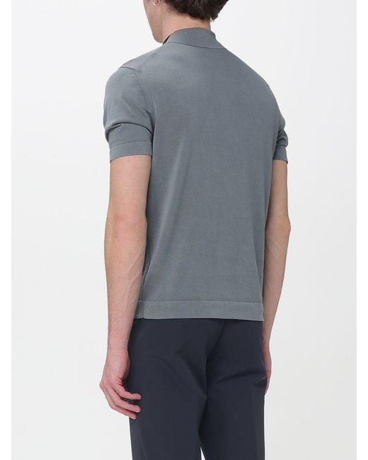 Drumohr Blue Cotton Polo Shirt for men