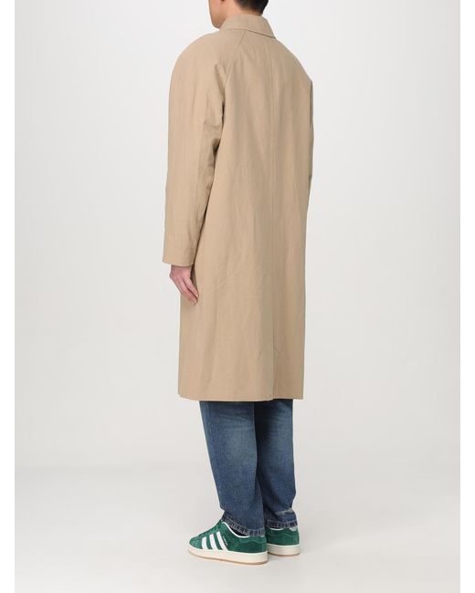 A.P.C. Natural Classic Long Coat Minimalist Style for men