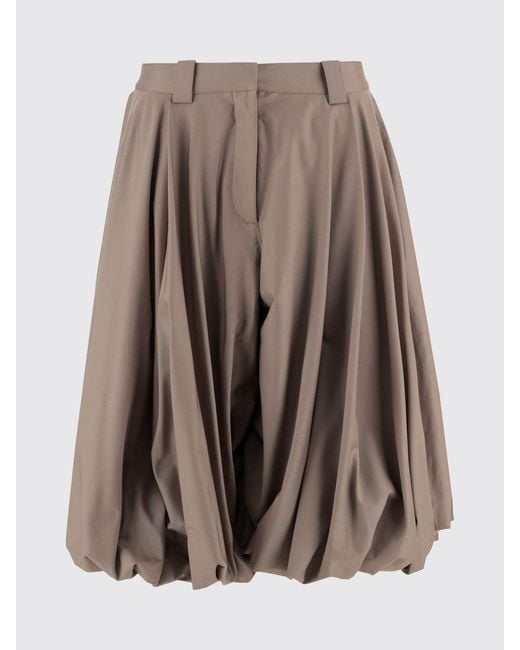 Balenciaga Natural Cotton Balloon Bermuda Shorts