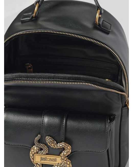 Just Cavalli Black Synthetic Leather Backpack