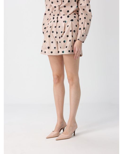 Fendi White Polka Dot Taffeta Shorts