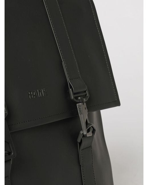 Rains Black Waterproof Msn Backpack for men