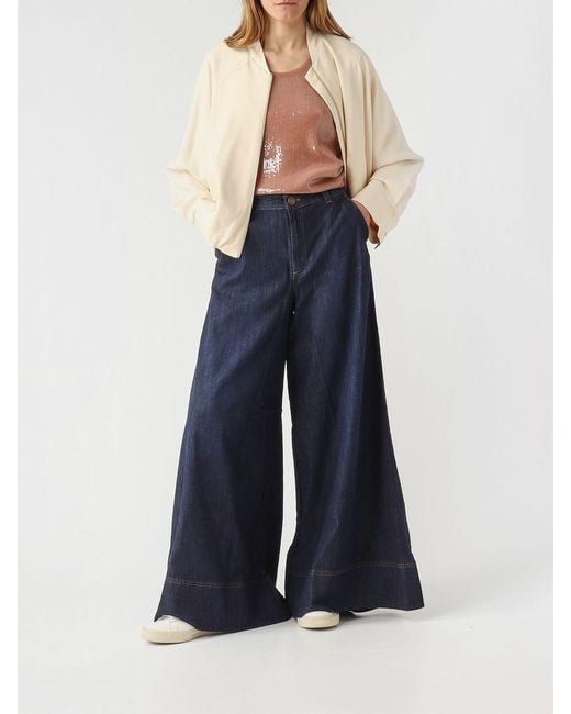 Twinset Natural Stretch Viscose Bomber Jacket