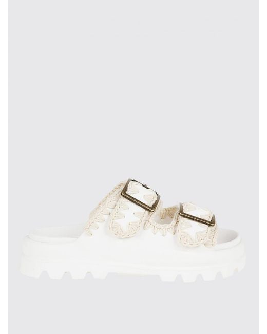 Mou Natural Flache Sandalen Damen