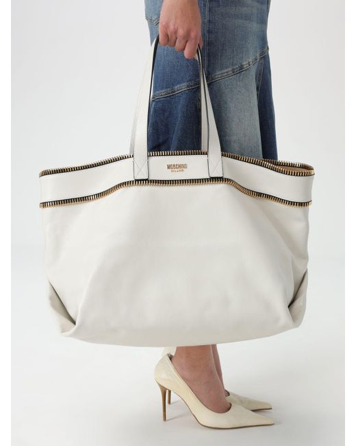 Moschino Couture Natural Tote Bags