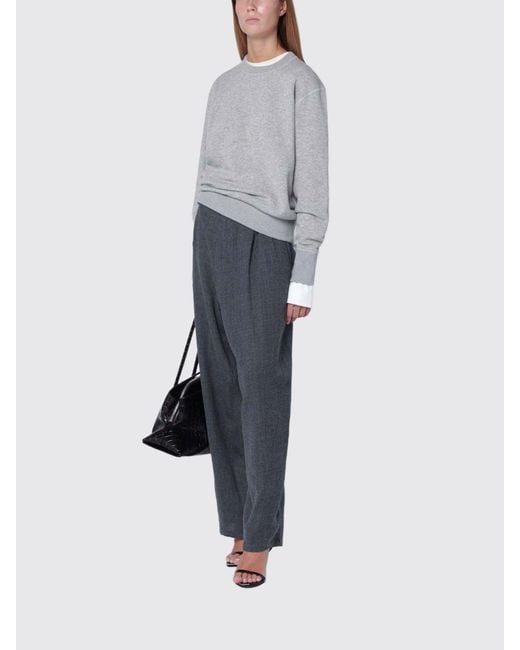 DARKPARK Gray Cashmere And Cotton Crew Neck Pullover
