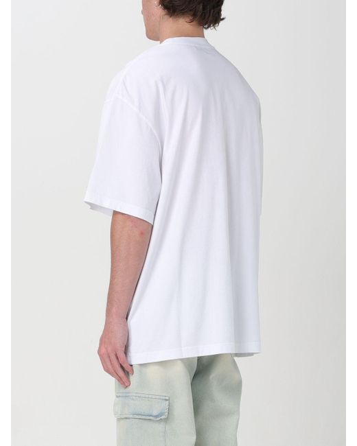 T-shirt in cotone con maglia chain di Ambush in White da Uomo