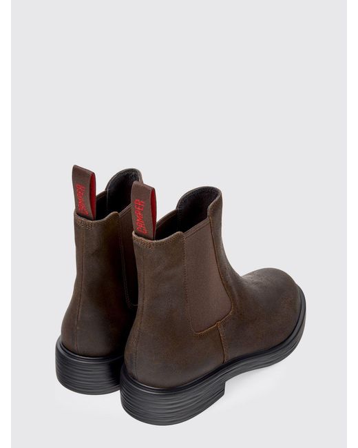 Camper Brown Dean Suede Ankle Boots for men
