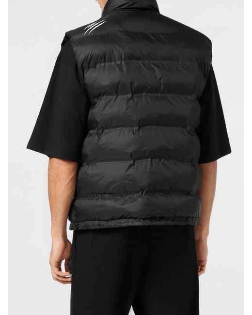 Philipp Plein Black Padded Nylon Vest for men