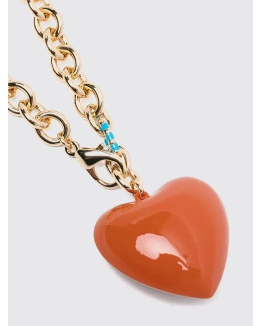 Roxanne Assoulin White Brass Necklace With Enamelled Charm