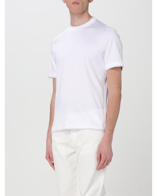 Brunello Cucinelli White T-shirt for men