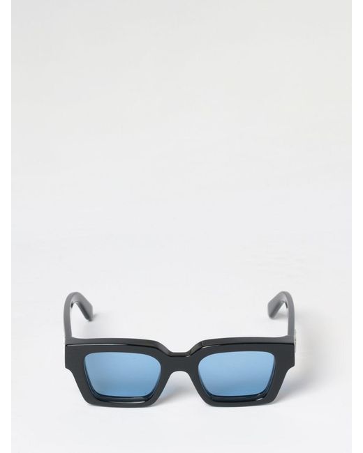 Off-White c/o Virgil Abloh Blue Virgil Rectangular Acetate Sunglasses With Arrow Logo for men