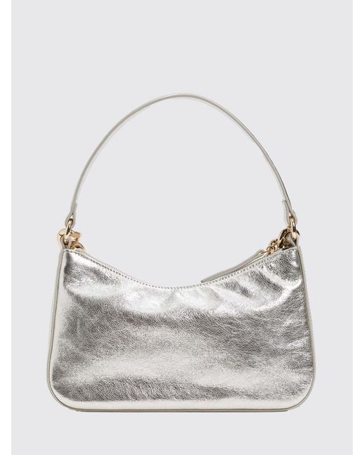 Twinset White Liliane Medium Laminated Leather Bag