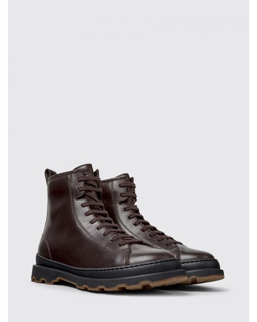 Camper Brown Brutus+ Leather Ankle Boots for men